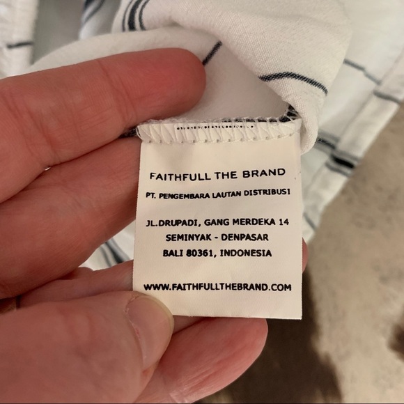 Faithfull The Brand Off Shoulder Striped Top - Picture 7 of 8